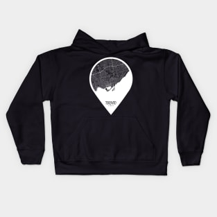 Toronto, Canada City Map - Travel Pin Kids Hoodie